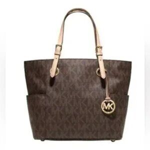 Michael Kors East West Jet Ser Signature Logo Tote
